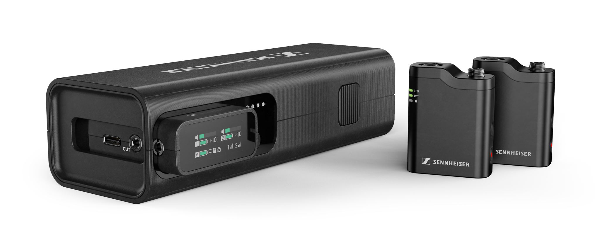 Profile Wireless is een tweekanaals alles-in-één clip-on en handheld microfoonsysteem